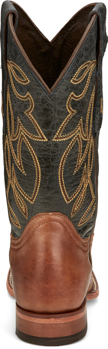 Justin 11in Womens Navy Blue Sandy Leather Cowboy Boots