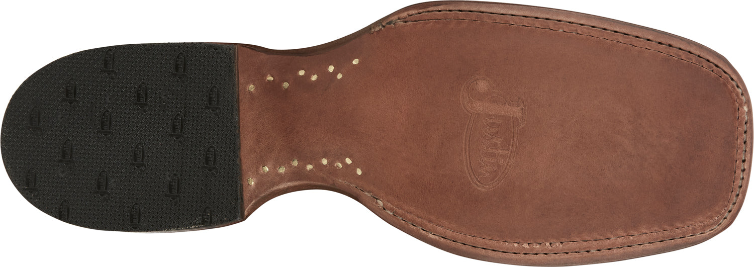 Justin 11in Mens Tan Belmont Leather Cowboy Boots