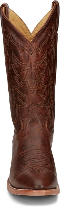 Justin 12in Mens Whiskey Hayne Leather Cowboy Boots