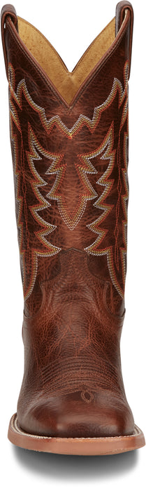 Justin 12in Mens Camel Carsen Leather Cowboy Boots