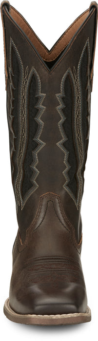 Justin Water Buffalo Womens Dark Walnut Jaycie Leather Cowboy Boots