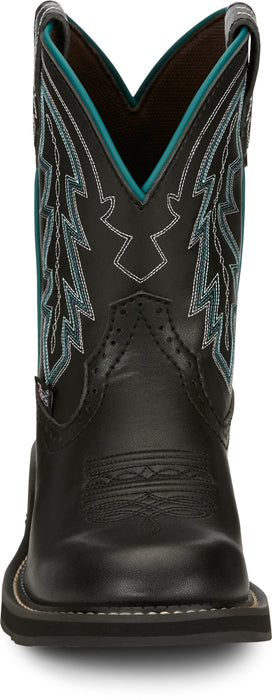 Justin 8in Gypsy Womens Onyx Black Lyla Leather Cowboy Boots