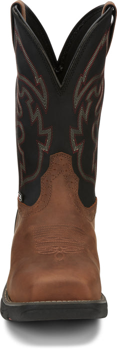 Justin 11in CT Mens Tan Stampede Rush Leather Work Boots