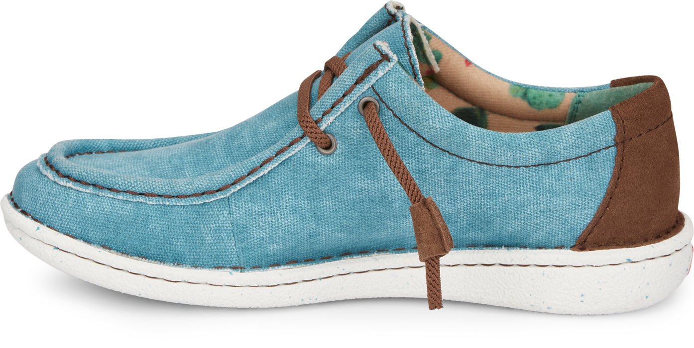 Justin Sneakers Womens Light Blue Hazer Canvas Slip-On Shoes