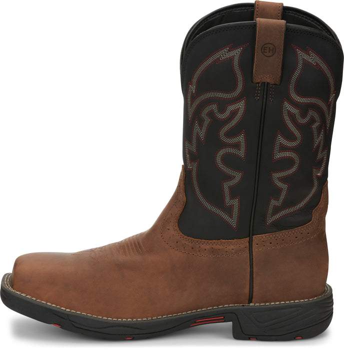 Justin 11in CT Mens Tan Stampede Rush Leather Work Boots