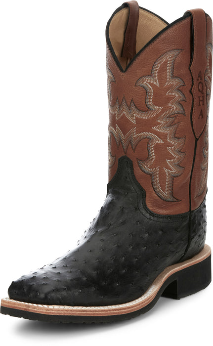 Justin 11in Mens Oak Drover Leather Cowboy Boots