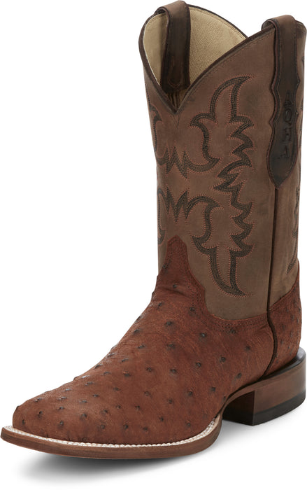 Justin 11in Mens Tan Belmont Leather Cowboy Boots