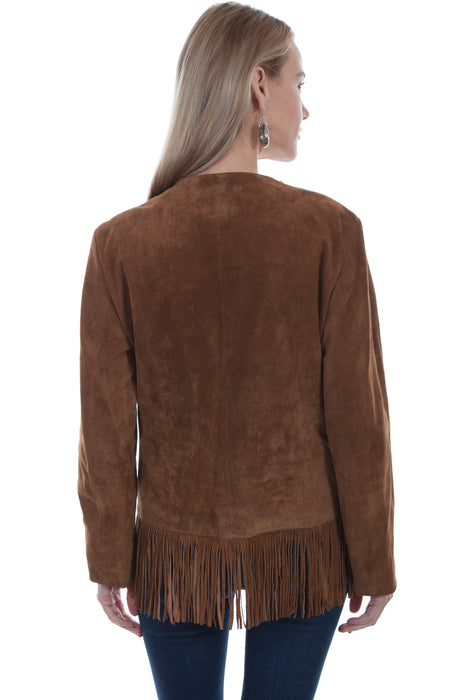 Scully Womens Cinnamon Suede Western Jacket