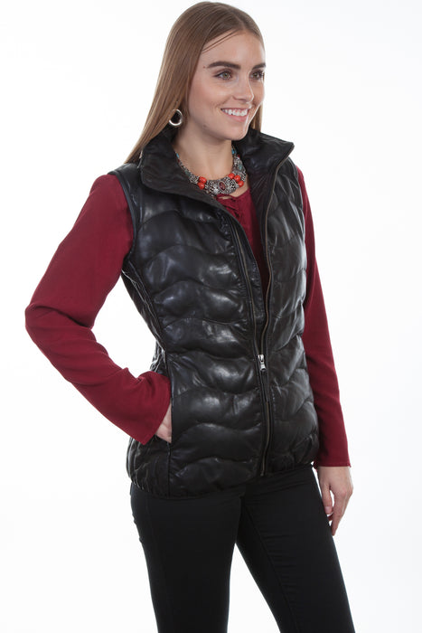 Scully Womens Black Soft Lamb Puffer Vest