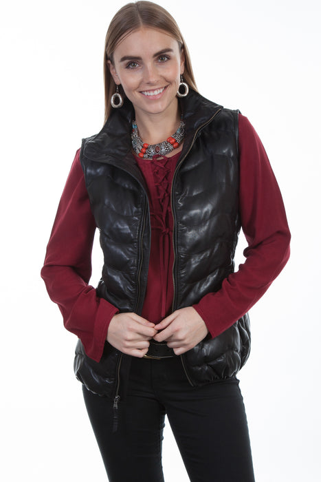 Scully Womens Black Soft Lamb Puffer Vest