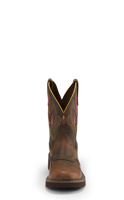 Justin 8in Womens Shetland Gemma Buffalo Cowboy Boots