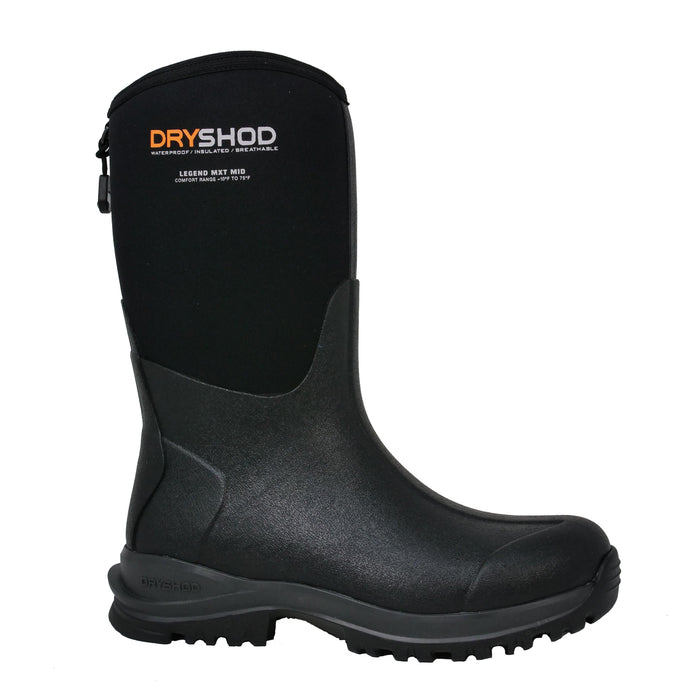 Dryshod Womens Legend MXT Mid Black/Black Adventure Work Boots