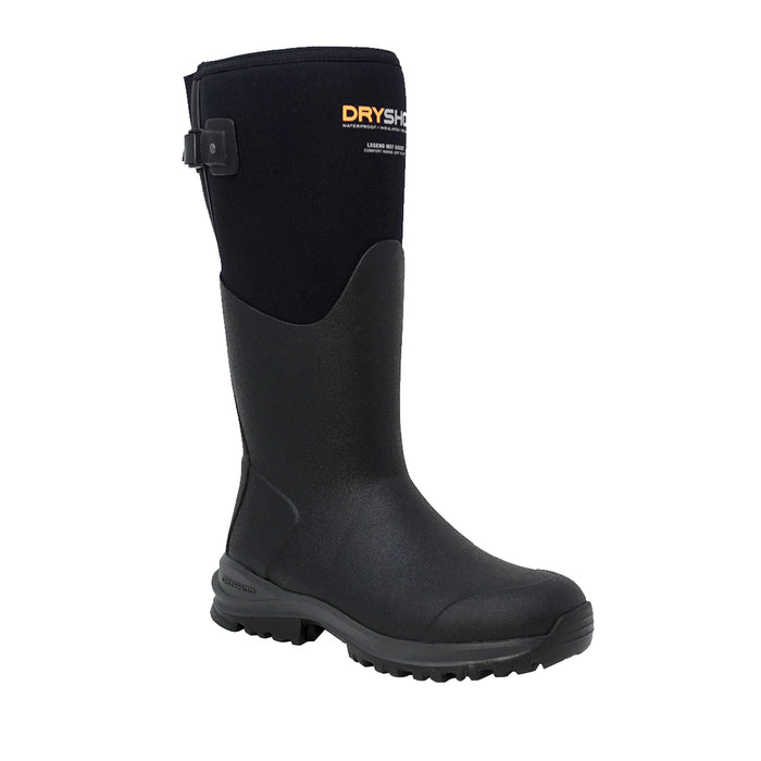 Dryshod Womens Legend MXT Hi Pull On Gusset Black Rubber Work Boots