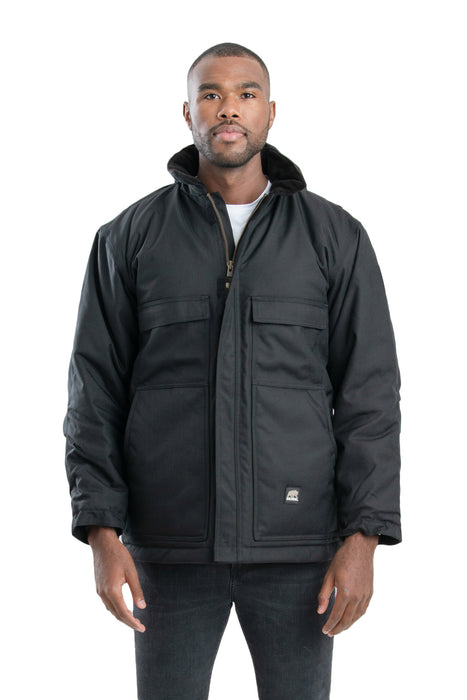 Berne Mens Black Nylon Icecap Insulated Coat