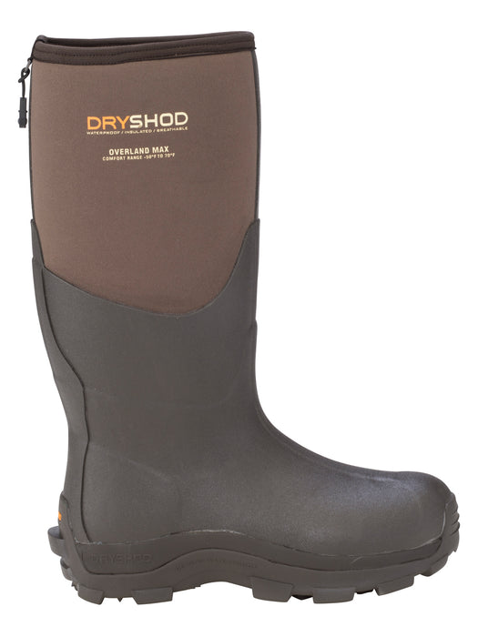 Dryshod Mens Overland Max Extreme-Cold Hi Khaki/Timber Rubber Work Boots