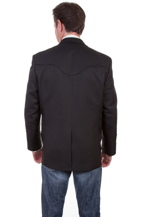 Scully Mens Black Polyester Western Blazer