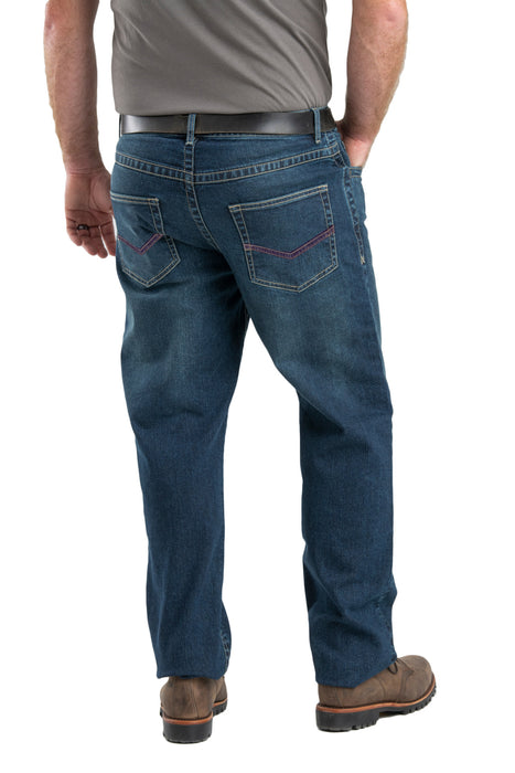 Berne Apparel Mens Highland Flex Straight Leg Granite Cotton Blend Jeans