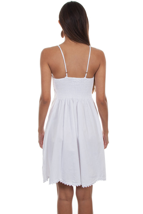 Scully Womens White 100% Cotton Summery S/L Dress