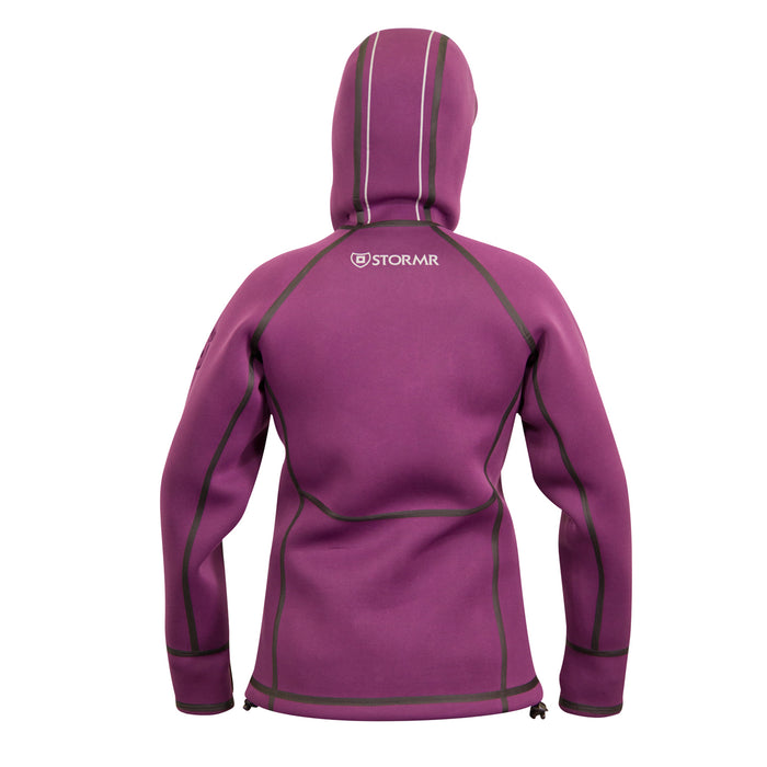 Stormr Womens Typhoon Jacket Plum Neoprene Core Hooded Fleece