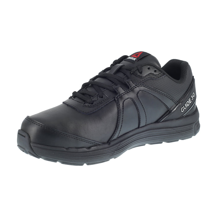 Reebok Mens Black Leather Work Shoes MetGuard ST SR Oxford