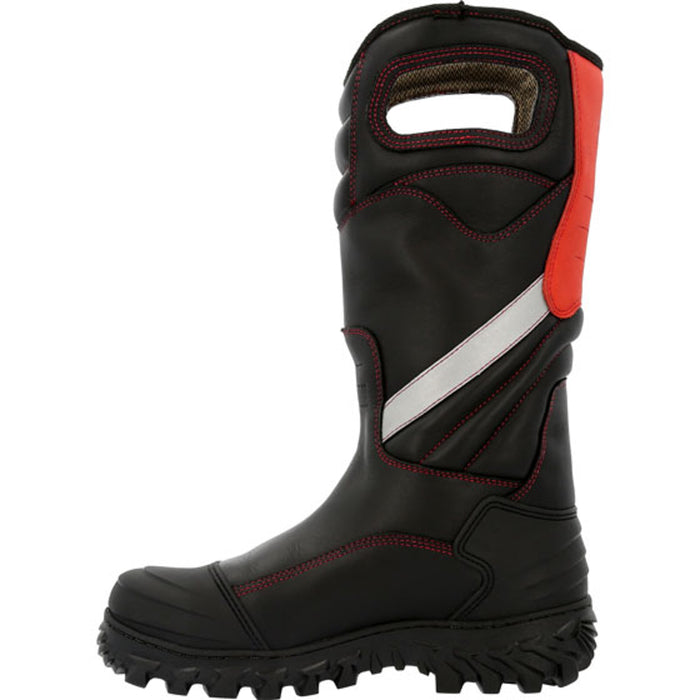 Rocky Mens Black Leather Code Red Structure CT Firefighter Boots