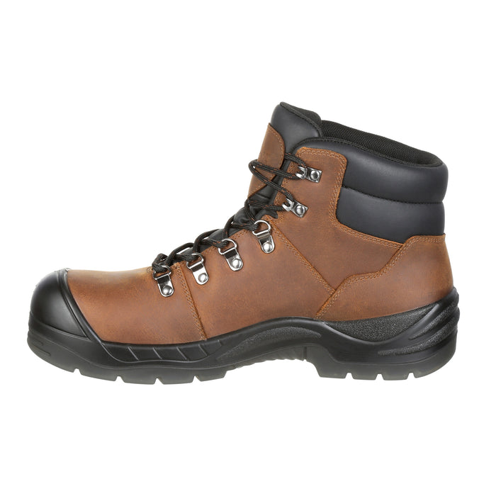 Rocky Mens Brown Leather Worksmart CT WP Work Boots