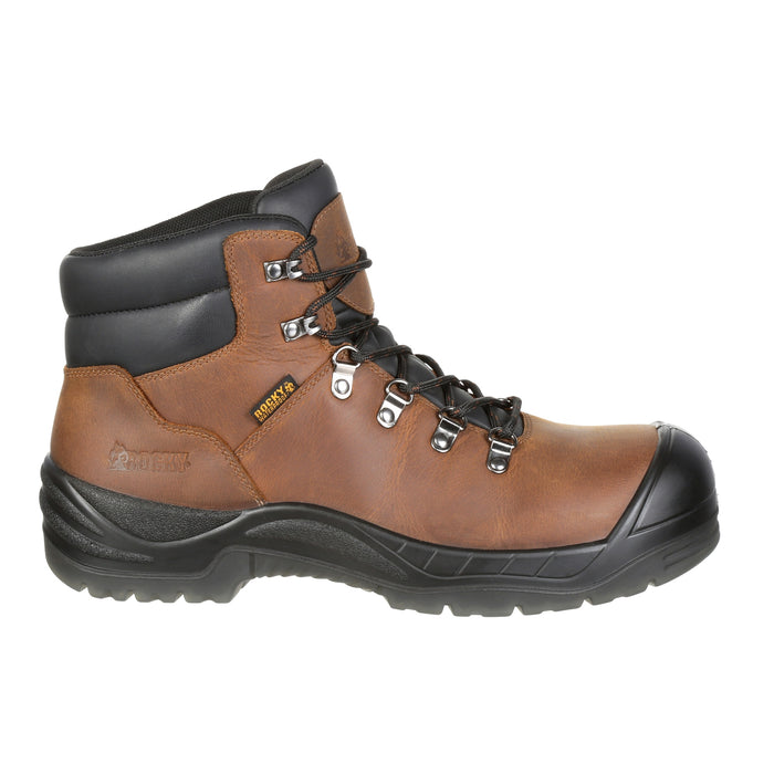 Rocky Mens Brown Leather Worksmart CT WP Work Boots