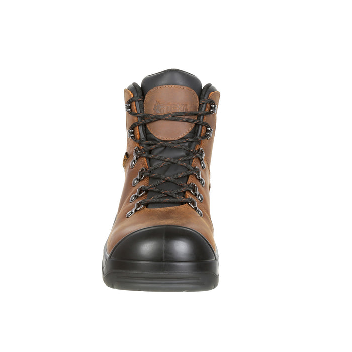 Rocky Mens Brown Leather MetG CT WorkSmart Work Boots