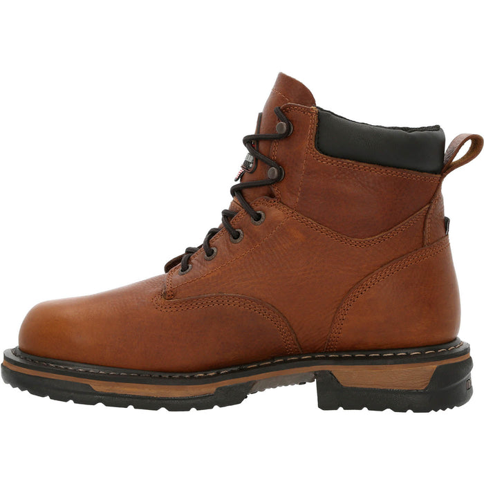 Rocky Mens Brown Leather Ironclad Waterproof Work Boots