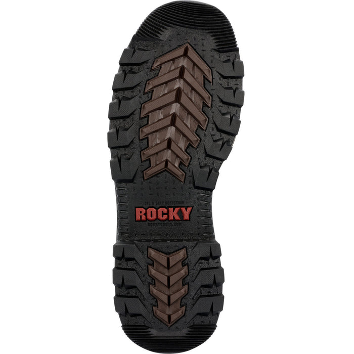 Rocky Mens Black Leather Rams Horn CT MetGuard Work Boots