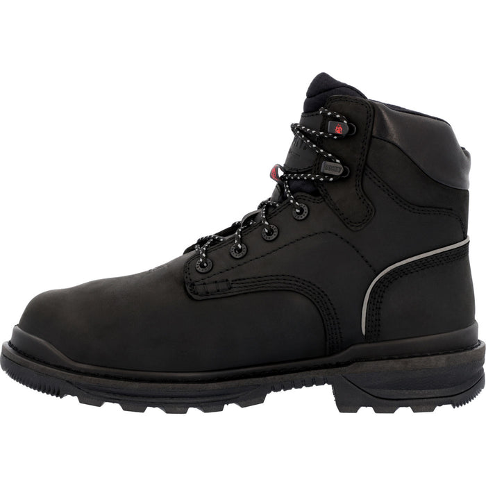 Rocky Mens Black Leather Rams Horn CT MetGuard Work Boots