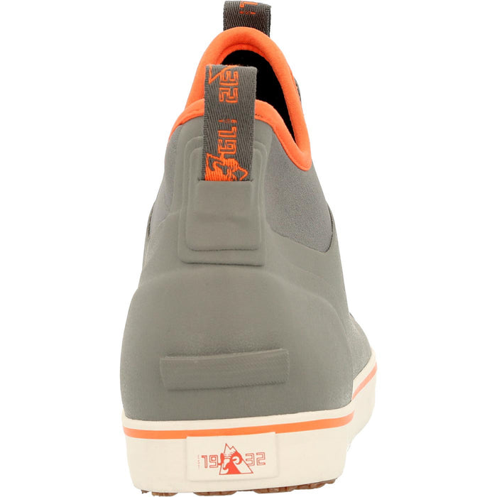 Rocky Mens Grey/Orange Rubber Dry-Strike WP Deck Boat Shoes