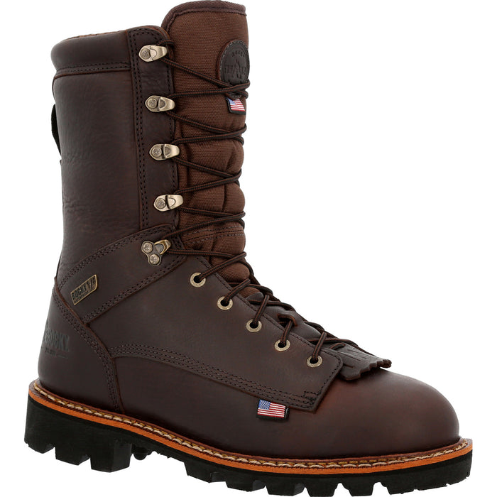 Rocky Mens Brown Leather Elk Stalker 1000G WP Hunting Boots