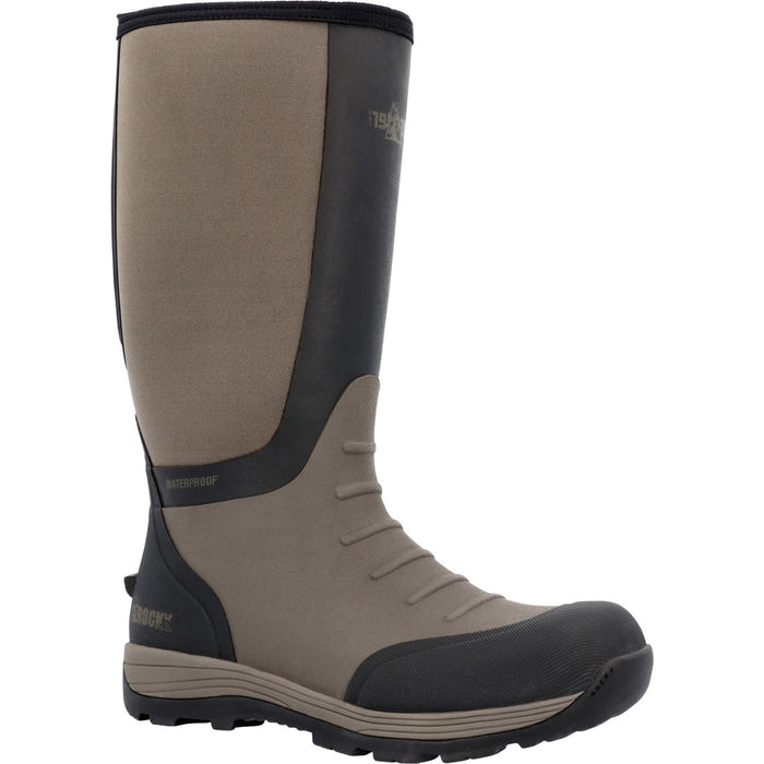 Rocky Mens Black/Clay Rubber Stryker Waterproof Hunting Boots