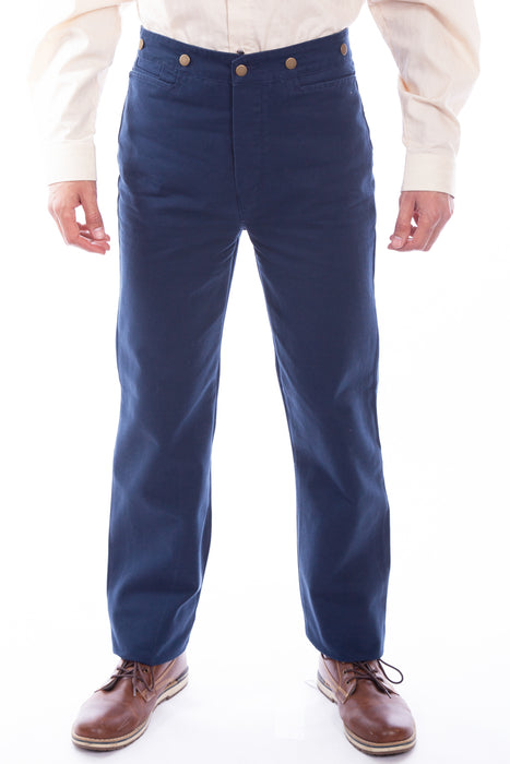 Scully Mens Navy 100% Cotton Canvas Pants