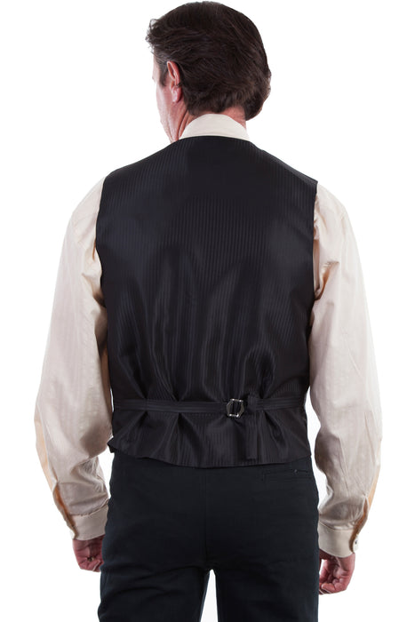 Scully Mens Black Polyester Vintage Vest