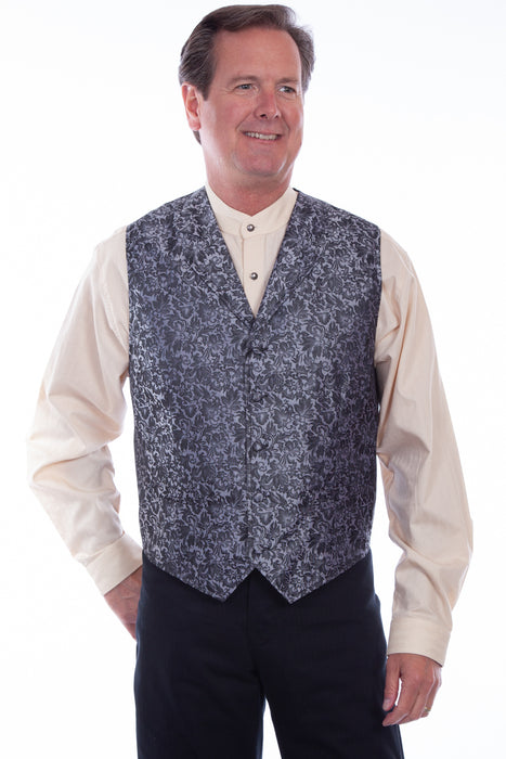 Scully Mens Pewter Polyester Distinguished Vest