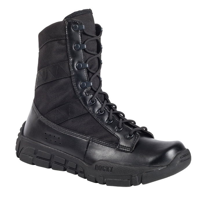 Rocky C4T Mens Black Leather Military Inspired Duty Boots