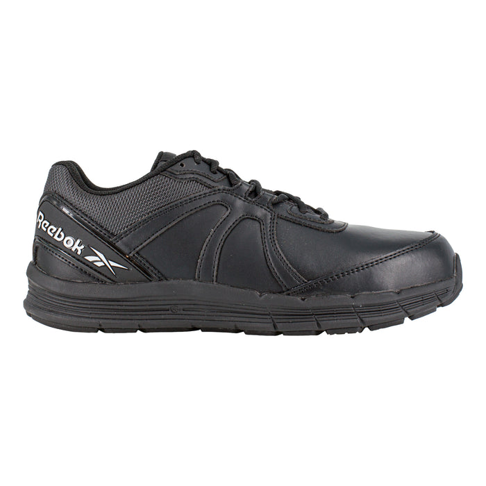 Reebok Mens Black Leather Work Shoes Performance Cross Trainer ST