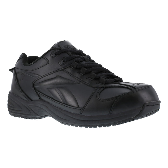 Reebok Mens Black Leather Sport Athletic Oxford Jorie Soft Toe