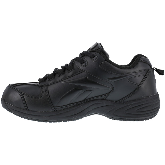 Reebok Mens Black Leather Sport Athletic Oxford Jorie Soft Toe