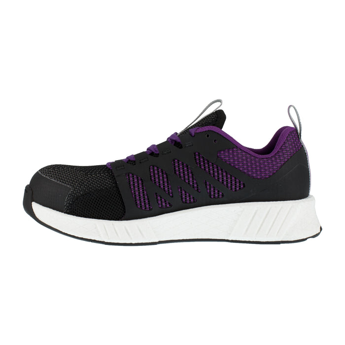 Reebok Womens Black/Purple Textile Oxfords Fusion Flexweave Work CT