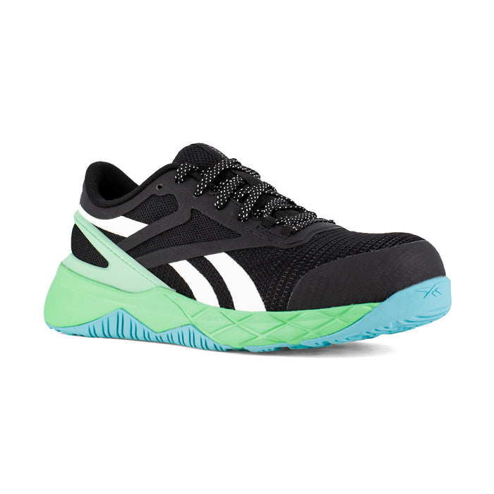 Reebok Womens Nanoflex TR Black/Seafoam Mesh CT Athletic Work Shoes