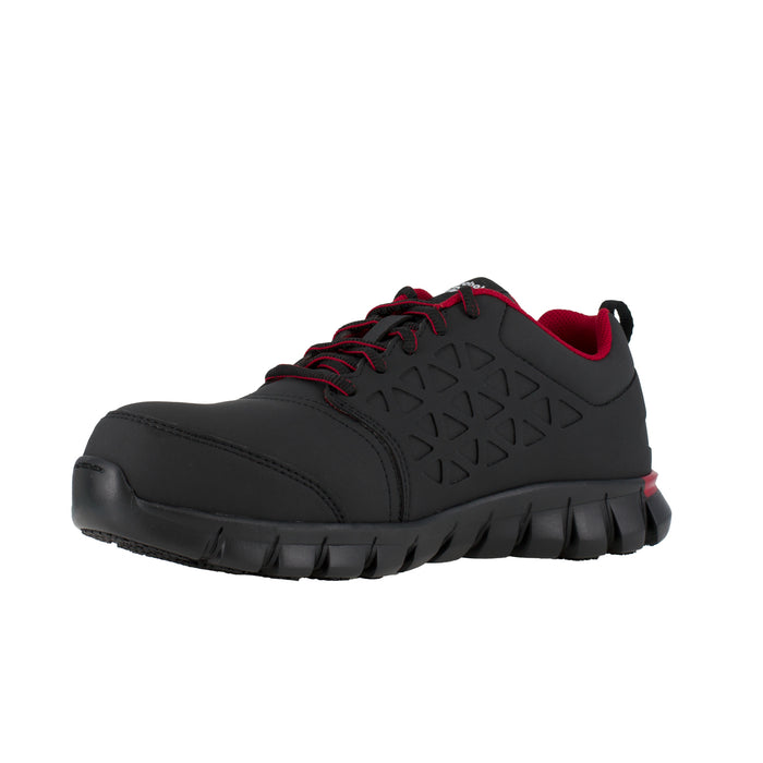 Reebok Mens Black/Red Textile Work Shoes Sublite Cushion CT Athletic