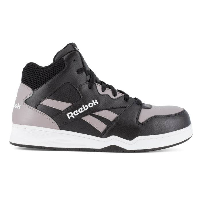 Reebok Mens Black/Grey Leather Work Boots High Top Sneaker CT