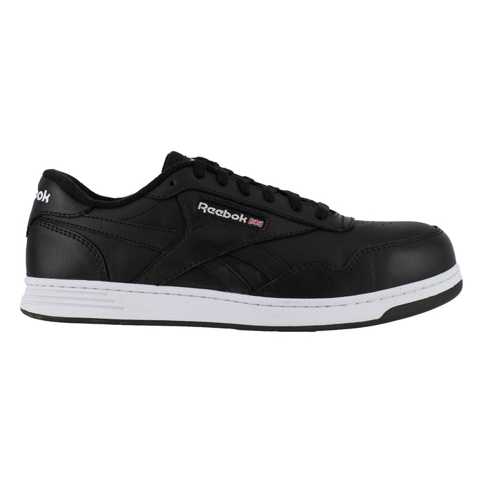 Reebok Mens Black/White Leather Work Shoes Club Memt Classic CT