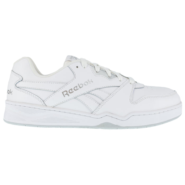 Reebok Mens White Leather Work Shoes Low Cut Sneaker CT