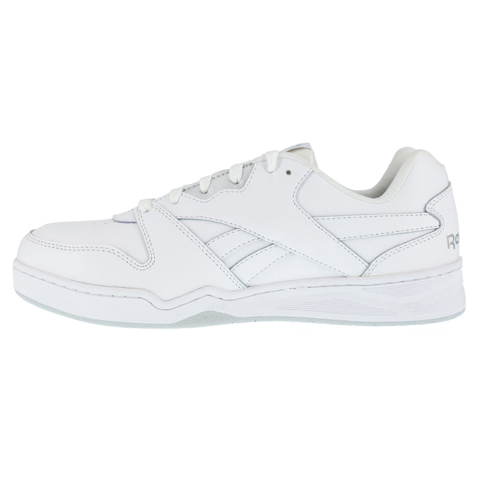 Reebok Mens White Leather Work Shoes Low Cut Sneaker CT