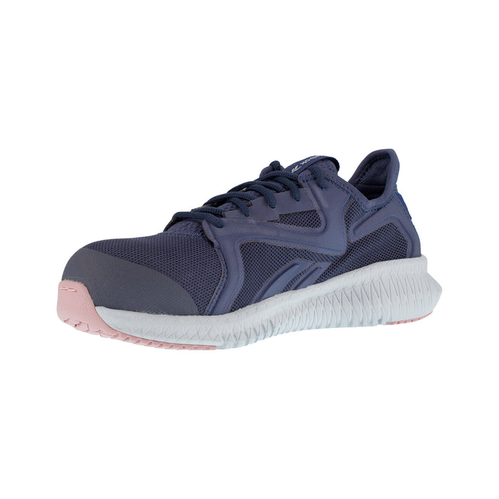 Reebok Womens Blue/Pink Textile Work Shoes Flexagon Athletic CT EH