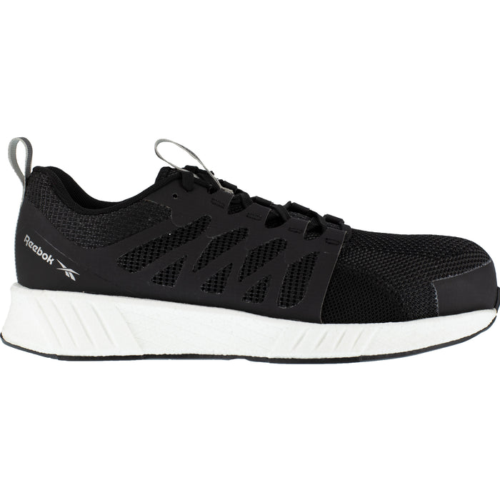 Reebok Mens Black/White Textile Oxfords Fusion Flexweave Work CT